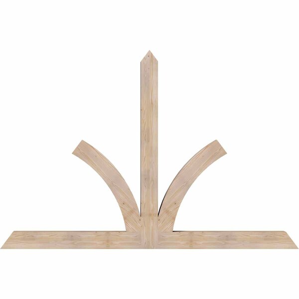 Ekena Millwork Richland Smooth Timber Gable Bracket, Douglas Fir, 96"W x 64"H x 5 1/2"D x 5 1/2"F, 16/12 Pitch GBW096X64X0606RIC00SDF - main